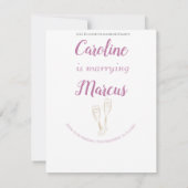 Invitation de mariage sur le thème de Or & Rose Li (Dos)