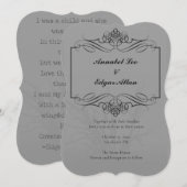Invitation de mariage sur le thème de Poe (Devant / Derrière)
