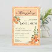Invitation de mariage sur le thème Orange (Debout devant)