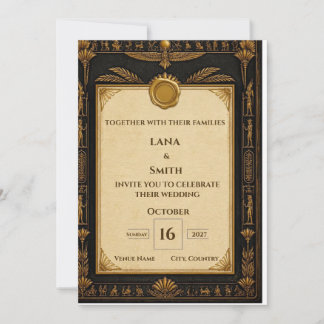 Invitation de mariage sur l'héritage pharaonique |