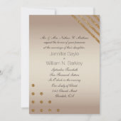 Invitation de mariage sur mesure Gold et Champagne (Devant)