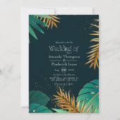 Invitation de mariage sur une plage tropicale (Devant)