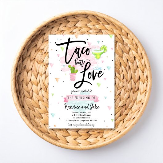 Invitation de mariage "Taco Bout Love"