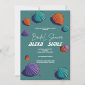Invitation de mariage Teal &snailshell Templat (Devant)