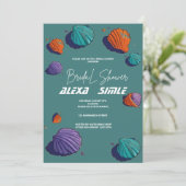 Invitation de mariage Teal &snailshell Templat (Debout devant)