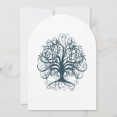 Invitation de mariage Teal Swirl Tree Roots of Lov (Dos)