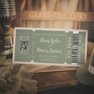 Invitation de mariage tendance sage avec billet VI