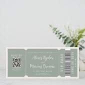 Invitation de mariage tendance sage avec billet VI (Debout devant)