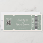 Invitation de mariage tendance sage avec billet VI (Devant)
