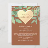 Invitation de mariage Terracotta Zoom (Devant)