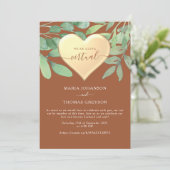 Invitation de mariage Terracotta Zoom (Debout devant)