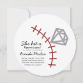 Invitation de mariage thème baseball Homerun Diama (Devant)