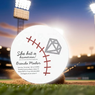 Invitation de mariage thème baseball Homerun Diama