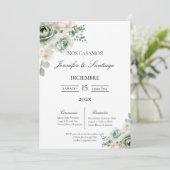 Invitation de mariage thème botanique (Debout devant)