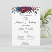 Invitation de mariage thème jewel (Debout devant)