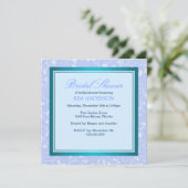 Invitation de mariage tourbillon fleur bleue (Debout devant)