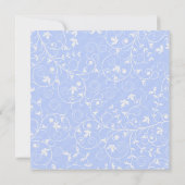 Invitation de mariage tourbillon fleur bleue (Dos)
