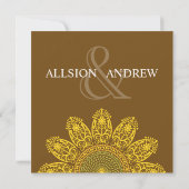 Invitation de mariage Tournesol (Dos)