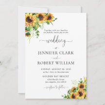 Invitation de mariage Tournesol