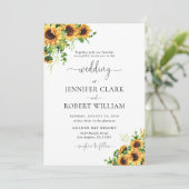 Invitation de mariage Tournesol (Debout devant)