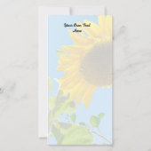 Invitation de mariage tournesol (Dos)