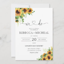 Invitation de mariage Tournesol