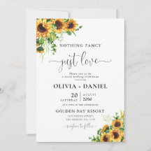 Invitation de mariage Tournesol