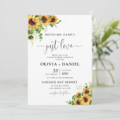 Invitation de mariage Tournesol (Debout devant)