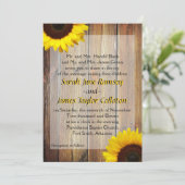 Invitation de mariage tournesol (Debout devant)