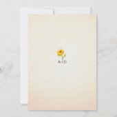 Invitation de mariage tournesol aquarelle (Dos)