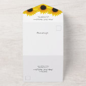 Invitation de mariage tournesol RSVP tout-en-un (Dehors)
