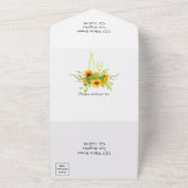 Invitation de mariage Tournesol Tout En Un (Dehors)