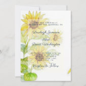 Invitation de mariage Tournesols (Devant)