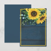 Invitation de mariage Tournesols de campagne budge (Devant / Derrière)