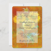 Invitation de mariage tournesols peints (Devant)