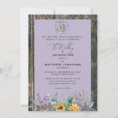 Invitation de mariage Tournesols rustiques Chevaux (Devant)
