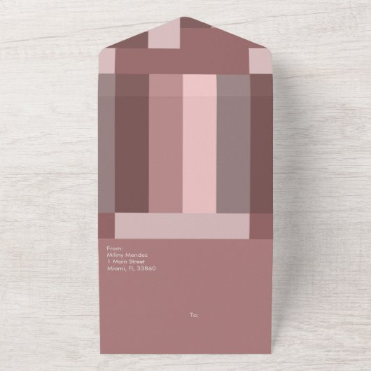 Invitation de mariage tout compris avec tons terre (Dehors)