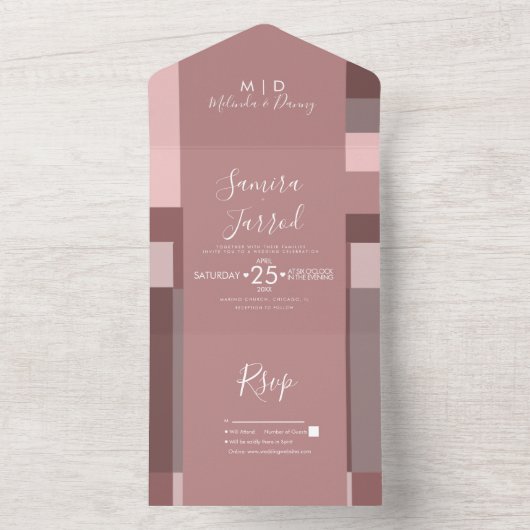 Invitation de mariage tout compris avec tons terre (À l'intérieur)