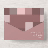 Invitation de mariage tout compris avec tons terre (Verso)