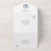 Invitation de mariage tout-en-un ancre nautique cl (Dehors)