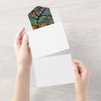 Invitation de mariage tout en un - Arbre de vie