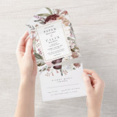 Invitation de mariage tout-en-un aux fleurs sauvag (Déchirure)