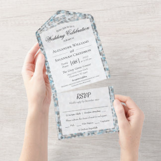 Invitation de mariage tout-en-un en pierre abstrai