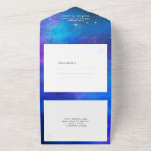 Invitation de mariage tout-en-un Nébuleuse Poussiè (Dehors)