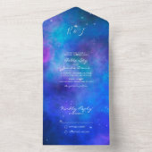 Invitation de mariage tout-en-un Nébuleuse Poussiè (À l'intérieur)