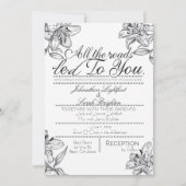 Invitation de Mariage Toutes les Routes Menèrent à (Devant)