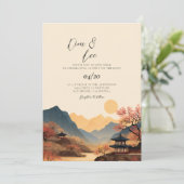 Invitation de mariage traditionnel coréen de paysa (Debout devant)