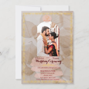 Invitation de mariage traditionnel indien