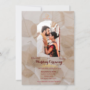 Invitation de mariage traditionnel indien