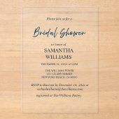 Invitation de mariage transparente en acrylique (Recto)